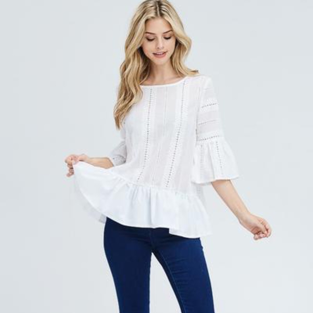 Melody 3/4 Bell Sleeve Top